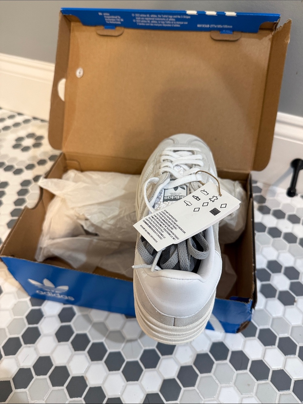 adidas White and Gray Low-Top Sneakers